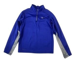 Nike Therma-FIT Blue 1/2 Zip Pullover Training Top Size S